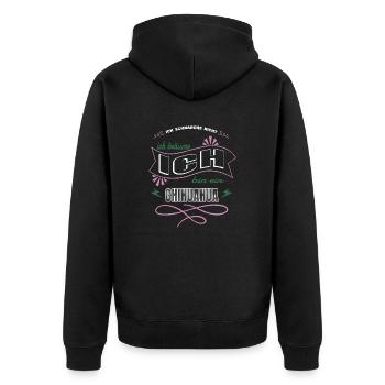 geburtstag hundeliebhaber hunderasse humor - Unisex Premium Bio Zip Hoodie - Schwarz - Hinten - Nico (187cm)