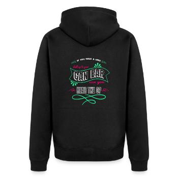 clinical informatics specialisttshirts - Unisex Premium Bio Zip Hoodie - Schwarz - Hinten - Nico (187cm)