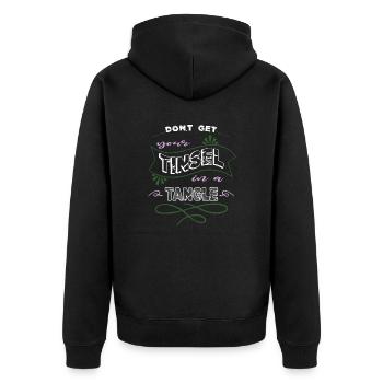 gift idea geek bday humor bodybuilding happy jokes - Unisex Premium Organic Zip Hoodie - black - Back - Nico (187cm)