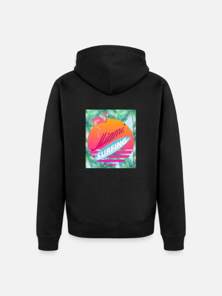 Miami, Florida USA - Unisex Premium Bio Zip Hoodie - Schwarz