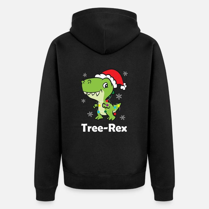 T-Rex - Guirlande lumineuse Tree-Rex - Veste à capuche bio Premium Unisexe - noir