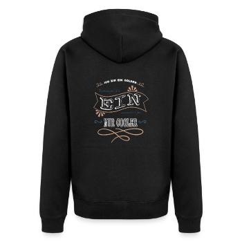 bullterrier geschenk schäferhund bluthund - Unisex Premium Bio Zip Hoodie - Schwarz - Hinten - Nico (187cm)
