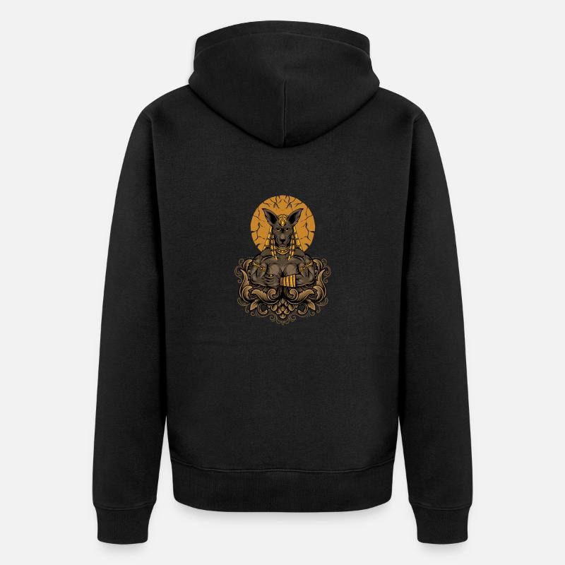 Anubis Égypte 2023 - Veste à capuche bio Premium Unisexe - noir