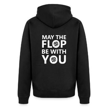 Boardgame Chess Backgammon Game Night - Unisex Premium Organic Zip Hoodie - black - Back - Nico (187cm)