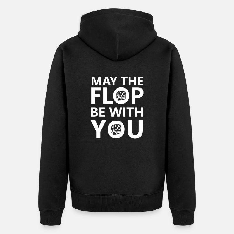 boardgame chess backgammon game night - Unisex Premium Bio Zip Hoodie - Schwarz