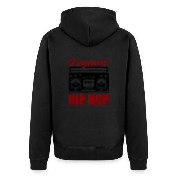 Original Hip Hop - Veste à capuche bio Premium Unisexe - noir - Dos - Nico (187cm)
