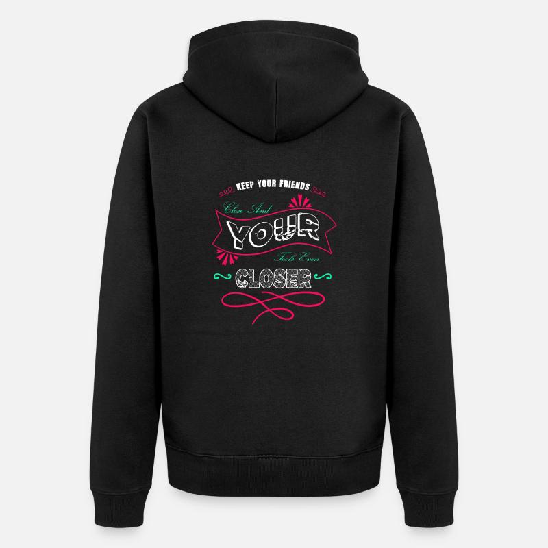 birthday statement present mechanic - Unisex Premium Bio Zip Hoodie - Schwarz