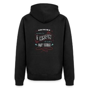 trending alien kid quote aliens alien pun - Unisex Premium Organic Zip Hoodie - black - Back - Nico (187cm)