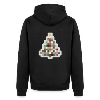 Arbre de Noël rétro 8 bits Noël - Veste à capuche bio Premium Unisexe - noir - Dos - Nico (187cm)