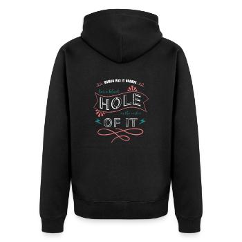 present idea statement art spaceship awesome - Unisex Premium Organic Zip Hoodie - black - Back - Nico (187cm)