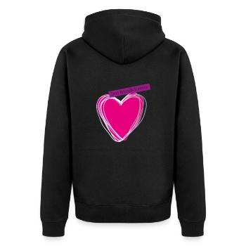 friendsforever - Unisex Premium Bio Zip Hoodie - Schwarz - Hinten - Nico (187cm)