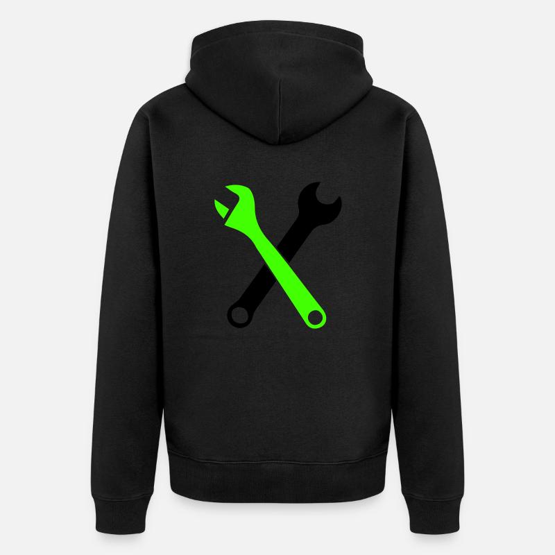Clé à outils 1 - Veste à capuche bio Premium Unisexe - noir