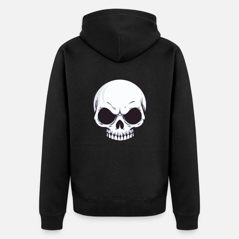tête de crâne - Veste à capuche bio Premium Unisexe - noir