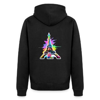 Eiffel tower #18 - Veste à capuche bio Premium Unisexe - noir - Dos - Nico (187cm)