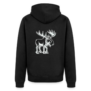 élan - Veste à capuche bio Premium Unisexe - noir - Dos - Nico (187cm)