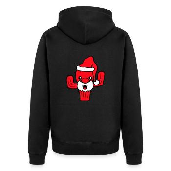 Cactus Père Noël Face Cactus de Noël - Veste à capuche bio Premium Unisexe - noir - Dos - Nico (187cm)