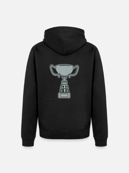 cup - Unisex Premium Organic Zip Hoodie - black