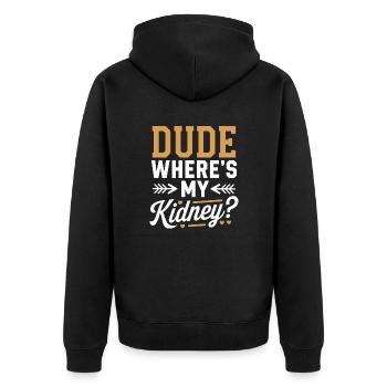 Funny recovery idea - Unisex Premium Organic Zip Hoodie - black - Back - Nico (187cm)