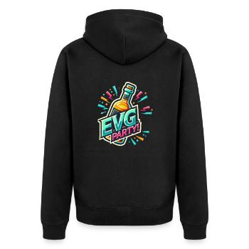 Evg futur marié Enterrement de vie de garçon - Veste à capuche bio Premium Unisexe - noir - Dos - Nico (187cm)