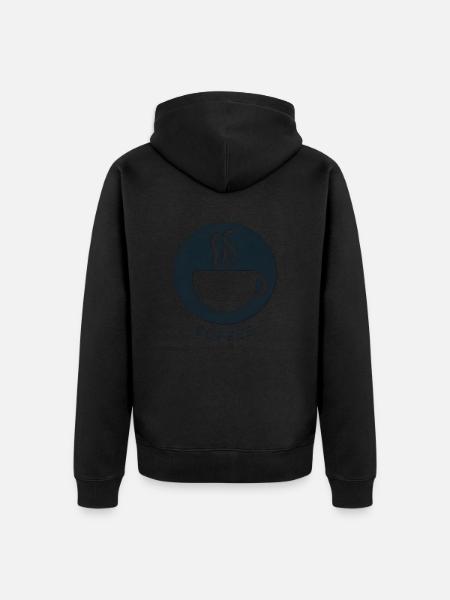 Coffee Morning Breakfast - Unisex Premium Organic Zip Hoodie - black