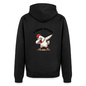dabber du poulet - Veste à capuche bio Premium Unisexe - noir - Dos - Nico (187cm)