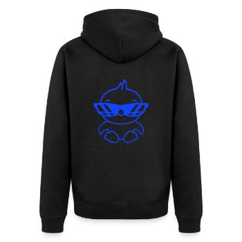 Bird Sunglasses Cool Black Glasses Coolness - Unisex Premium Organic Zip Hoodie - black - Back - Nico (187cm)