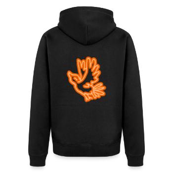 Oiseau néon - Veste à capuche bio Premium Unisexe - noir - Dos - Nico (187cm)