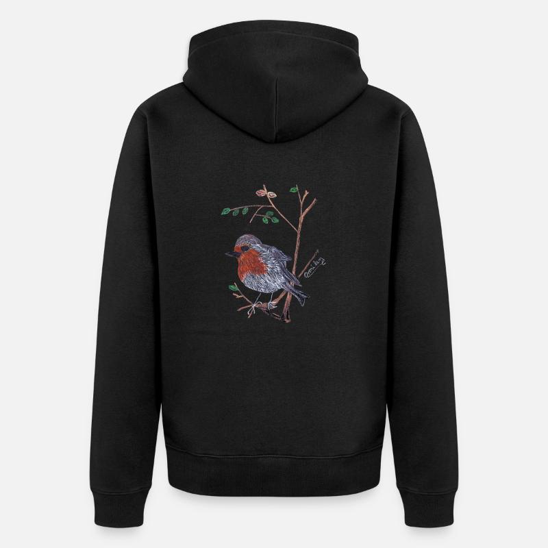 Un Robin charismatique - Veste à capuche bio Premium Unisexe - noir