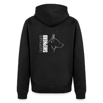 BERGER HOLLANDAIS Profil Chiens Wilsigns - Veste à capuche bio Premium Unisexe - noir - Dos - Nico (187cm)