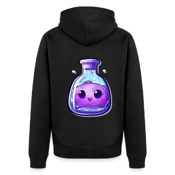 Cute Kawaii Potion - Unisex Premium Organic Zip Hoodie - black - Back - Nico (187cm)