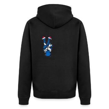 Drapeau de l’Ecosse Noël Symbole de la paix utilisé - Veste à capuche bio Premium Unisexe - noir - Dos - Nico (187cm)