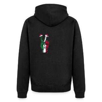 Drapeau de l’Italie Noël Symbole de la paix utilisé - Veste à capuche bio Premium Unisexe - noir - Dos - Nico (187cm)