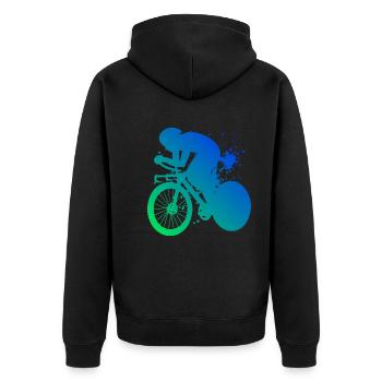 Cycliste sur route Hommes Vélo de route Vélo de route Vélo de route - Veste à capuche bio Premium Unisexe - noir - Dos - Nico (187cm)