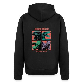 Jurassic World Life Finds A Way - Veste à capuche bio Premium Unisexe - noir - Dos - Nico (187cm)