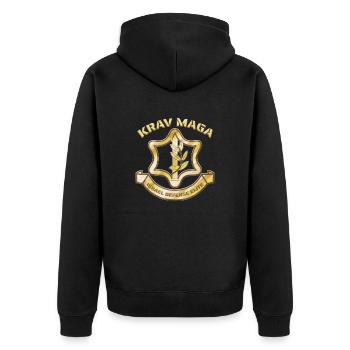 Krav Maga Isreal Defense Elite Symbol Logo Emblème - Veste à capuche bio Premium Unisexe - noir - Dos - Nico (187cm)