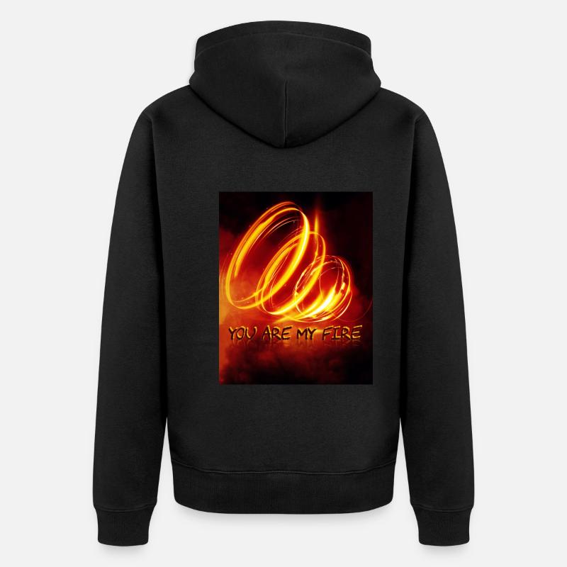 TU ES MON FEU - Veste à capuche bio Premium Unisexe - noir