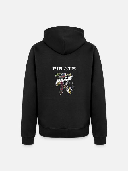 Math Pirate Pi - Unisex Premium Organic Zip Hoodie - black