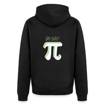 Math Pi symbole Pi - Veste à capuche bio Premium Unisexe - noir - Dos - Nico (187cm)