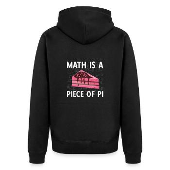 Les mathématiques sont un morceau de pi - Veste à capuche bio Premium Unisexe - noir - Dos - Nico (187cm)