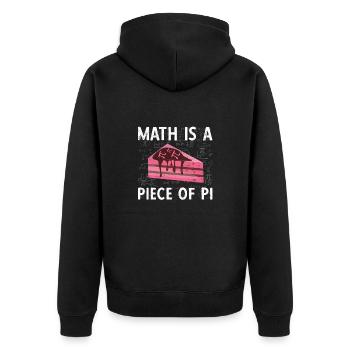 Les mathématiques sont un morceau de pi - Veste à capuche bio Premium Unisexe - noir - Dos - Nico (187cm)
