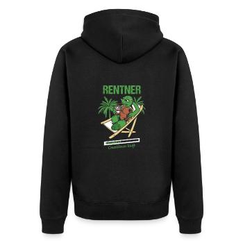 Pensionierung Rentner Countdown Läuft Rente - Unisex Premium Bio Zip Hoodie - Schwarz - Hinten - Nico (187cm)
