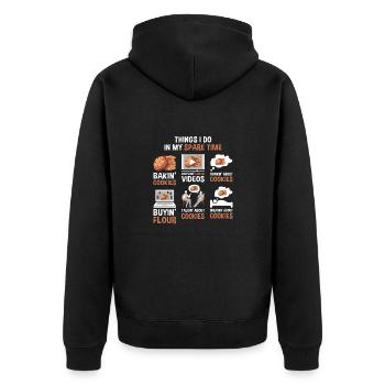 Cuire des choses que je fais dans mon cookie de temps libre - Veste à capuche bio Premium Unisexe - noir - Dos - Nico (187cm)