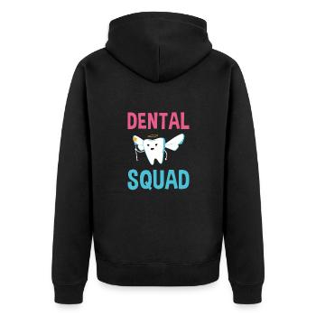 Hygienist Dental Squad Dental Assistant - Unisex Premium Bio Zip Hoodie - Schwarz - Hinten - Nico (187cm)