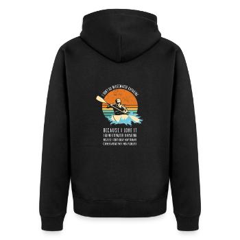 Je ne vais pas en kayak en eau vive Kayak - Veste à capuche bio Premium Unisexe - noir - Dos - Nico (187cm)