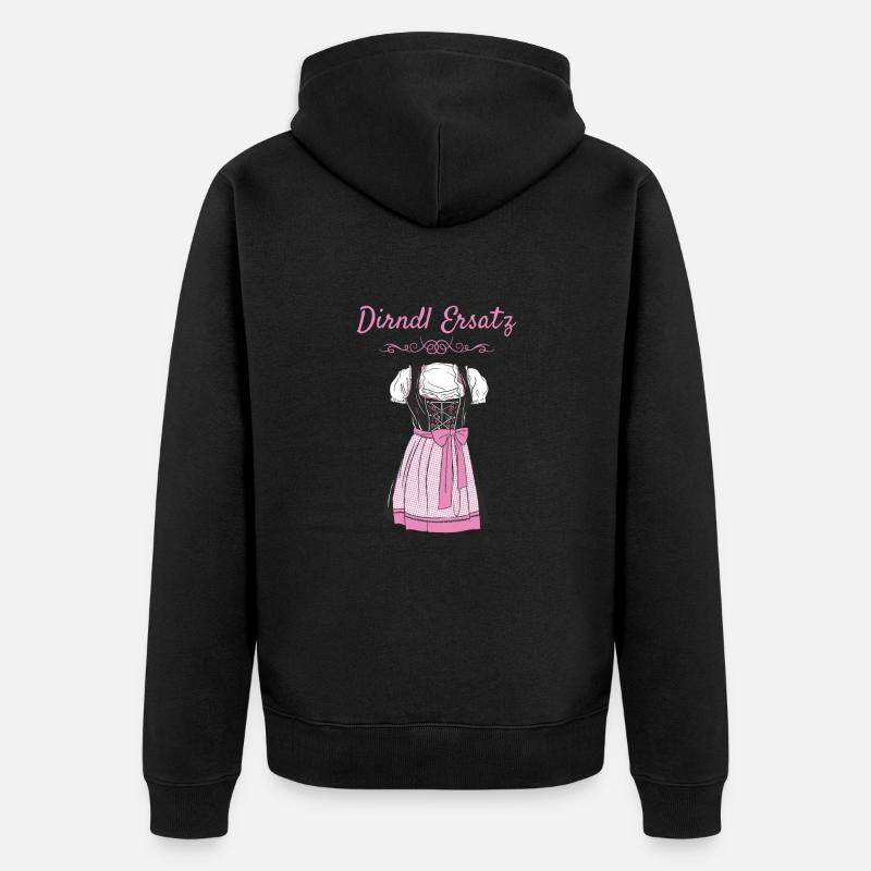 Volksfest Dirndl Ersatz Dirndl Ersatz - Veste à capuche bio Premium Unisexe - noir