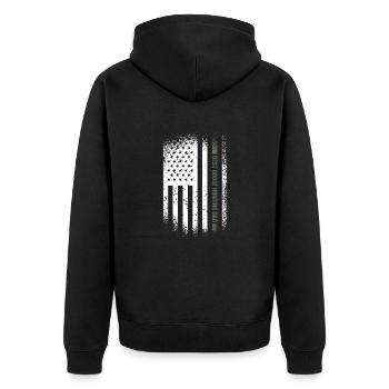 Geese Hunter Best Goose Hunting Dad Goose Hunting - Unisex Premium Bio Zip Hoodie - Schwarz - Hinten - Nico (187cm)