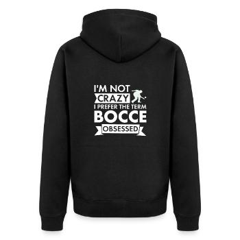 Sport Je ne suis pas fou de pétanque - Veste à capuche bio Premium Unisexe - noir - Dos - Nico (187cm)
