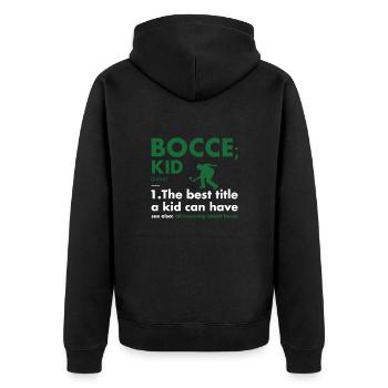 Sport Kid Définition Bocce - Veste à capuche bio Premium Unisexe - noir - Dos - Nico (187cm)