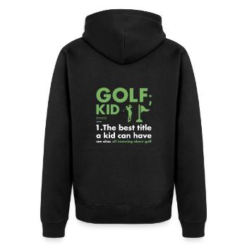 Sport Kid Définition Golf - Veste à capuche bio Premium Unisexe - noir - Dos - Nico (187cm)