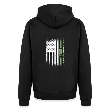 Sport Us Flag Golf - Veste à capuche bio Premium Unisexe - noir - Dos - Nico (187cm)
